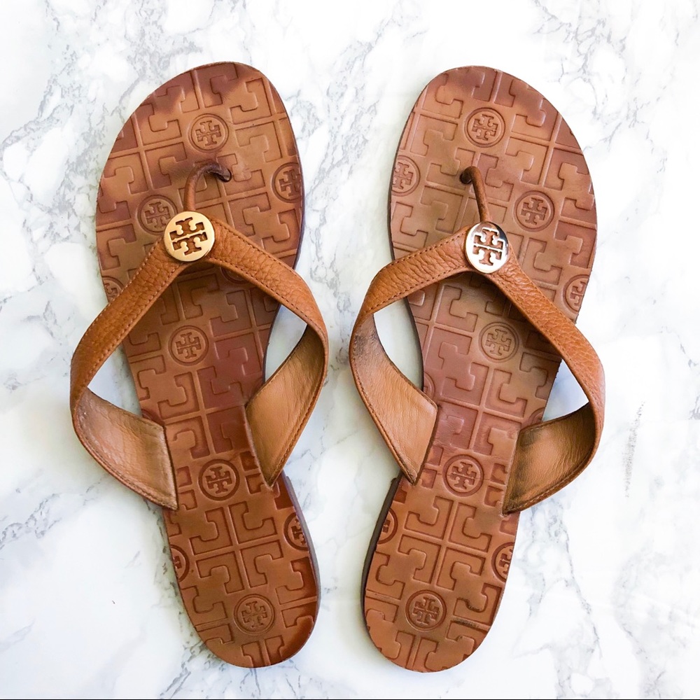 Tori Burch Thora Flat Thong Sandals - Size 10